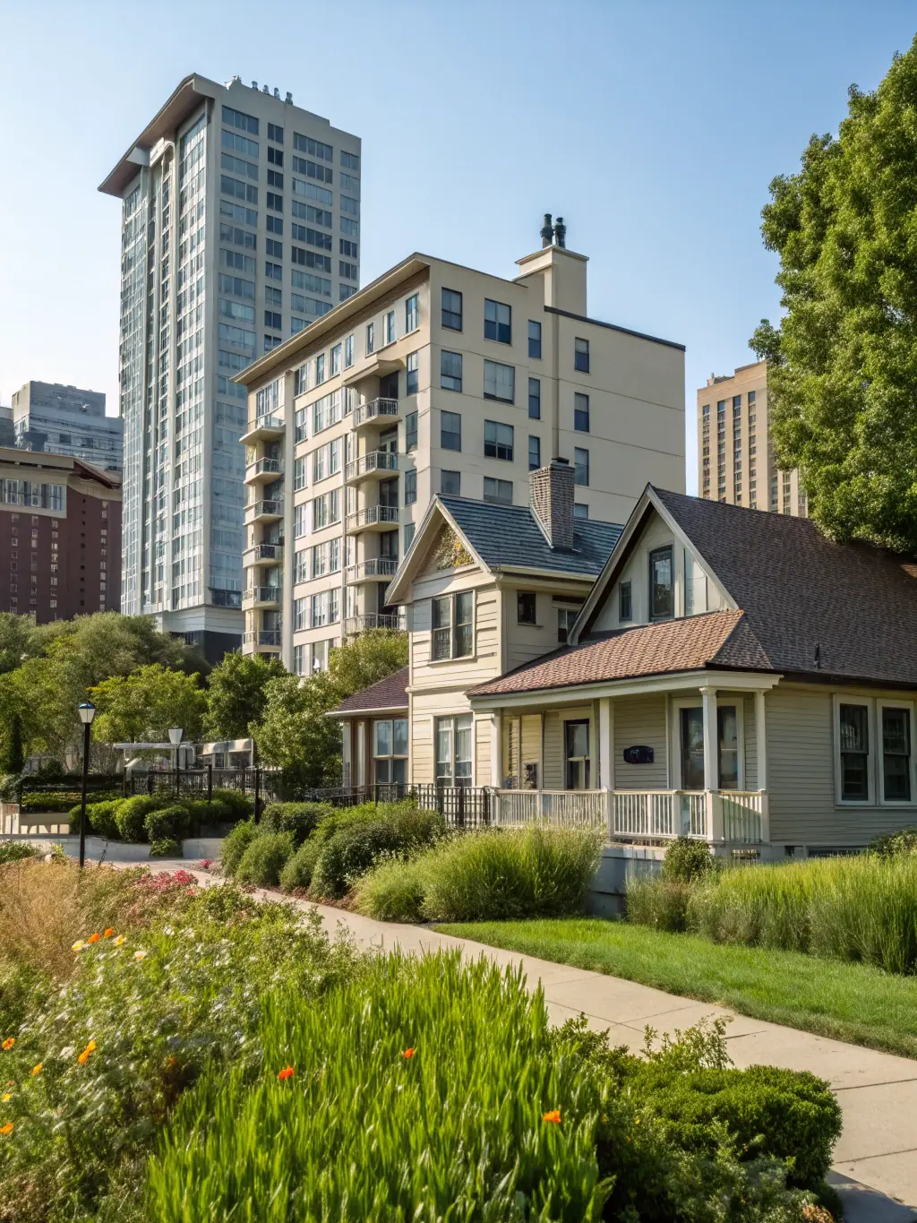 A diverse portfolio of properties, including residential and commercial buildings, representing a range of investment options.